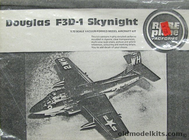 Rareplane 1/72 Douglas F3D-1 Skyknight - (F3D1) plastic model kit